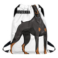 Doberman Pinscher Print Drawstring Backpack