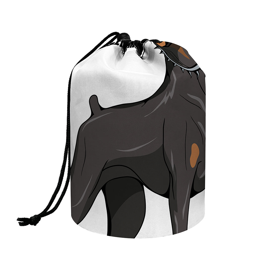 Doberman Pinscher Print Drawstring Makeup Bag