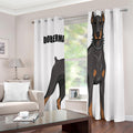 Doberman Pinscher Print Extra Wide Grommet Curtains
