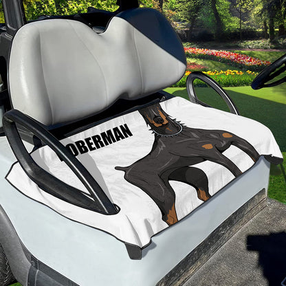 Doberman Pinscher Print Golf Cart Seat Cover
