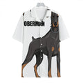 Doberman Pinscher Print Hawaiian Shirt