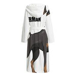 Doberman Pinscher Print Hooded Bathrobe