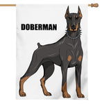 Doberman Pinscher Print House Flag