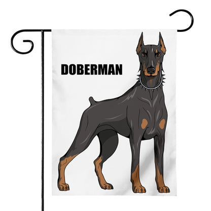 Doberman Pinscher Print House Flag