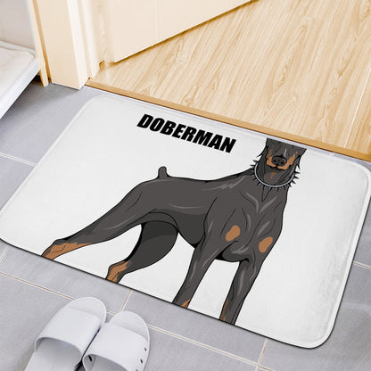 Doberman Pinscher Print Indoor Door Mat