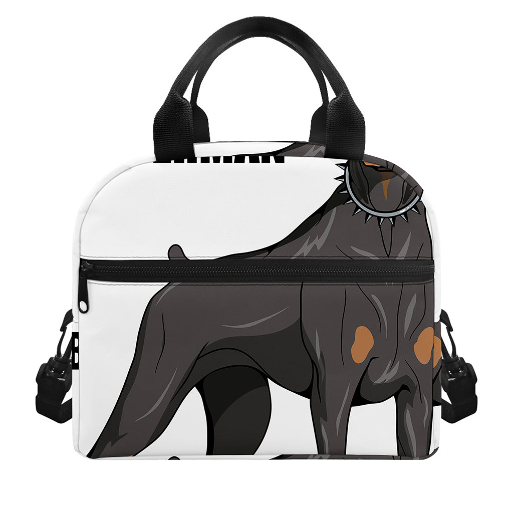Doberman Pinscher Print Insulated Lunch Bag