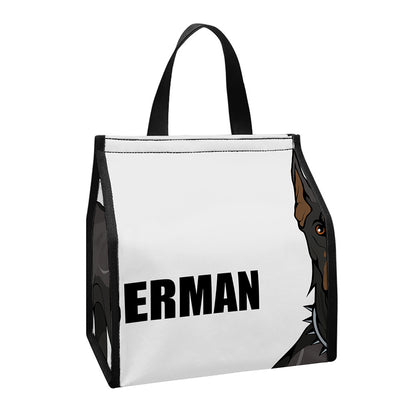 Doberman Pinscher Print Insulated Lunch Tote