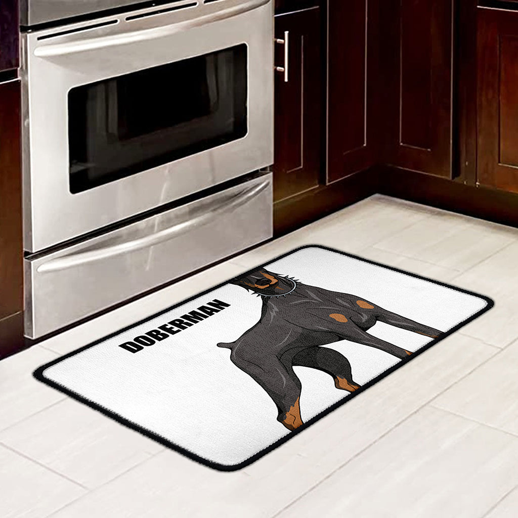 Doberman Pinscher Print Kitchen Mat