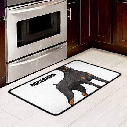 Doberman Pinscher Print Kitchen Mat