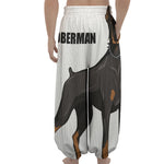 Doberman Pinscher Print Lantern Pants