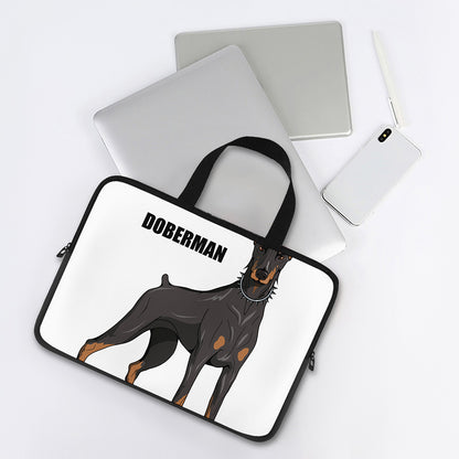 Doberman Pinscher Print Laptop Sleeve With Handle