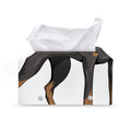 Doberman Pinscher Print Leather Tissue Box Cover
