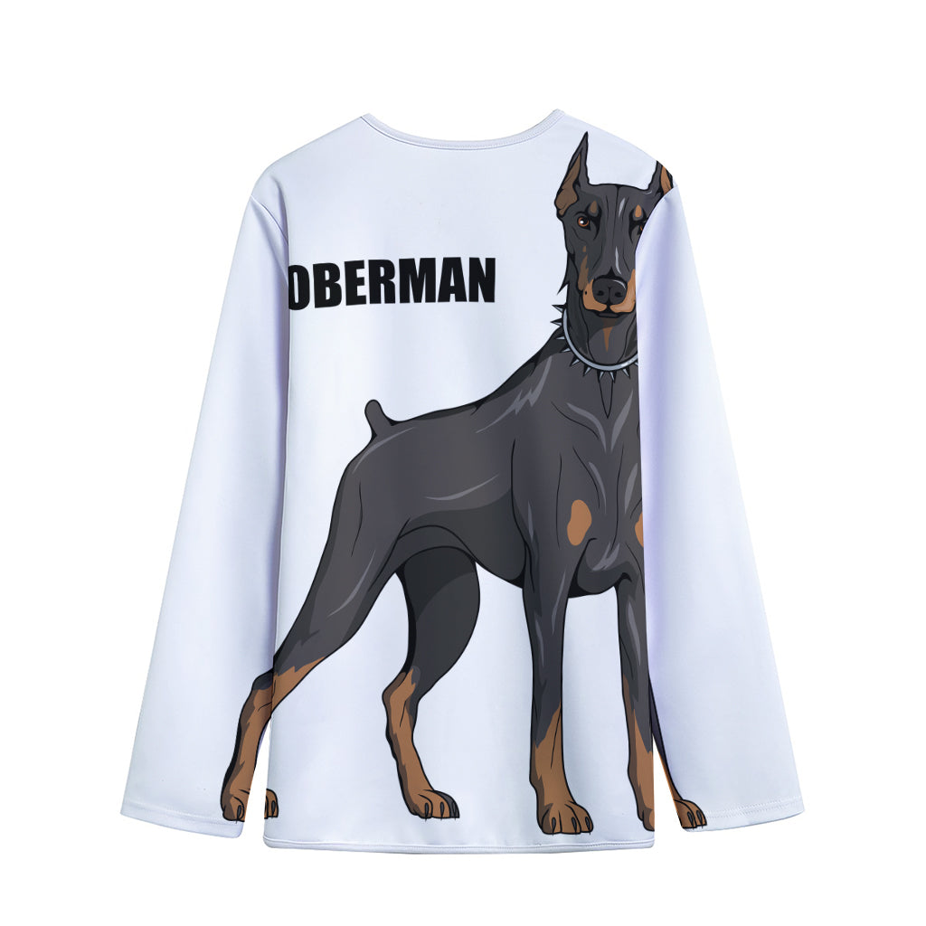 Doberman Pinscher Print Long Sleeve Short Coat