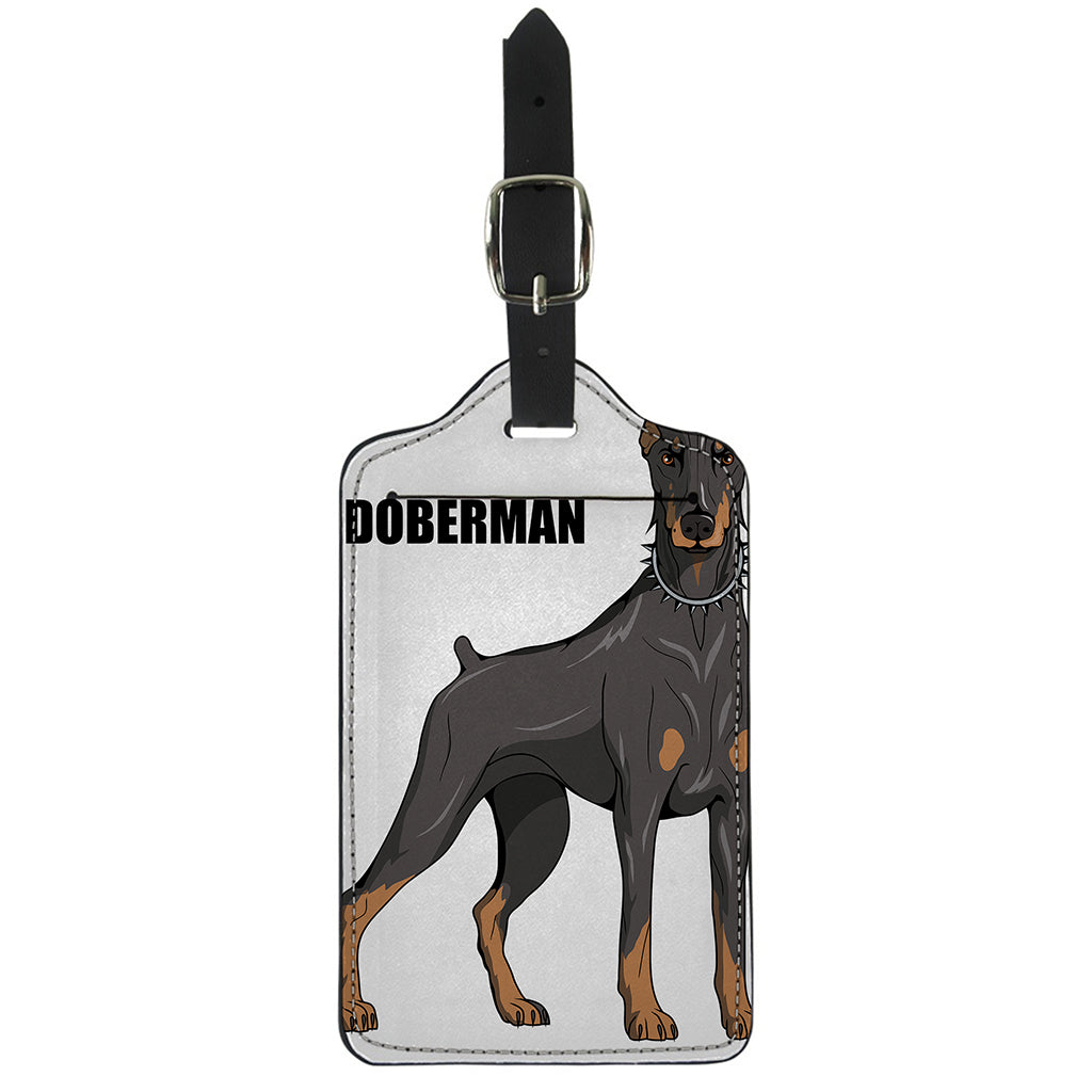 Doberman Pinscher Print Luggage Tag