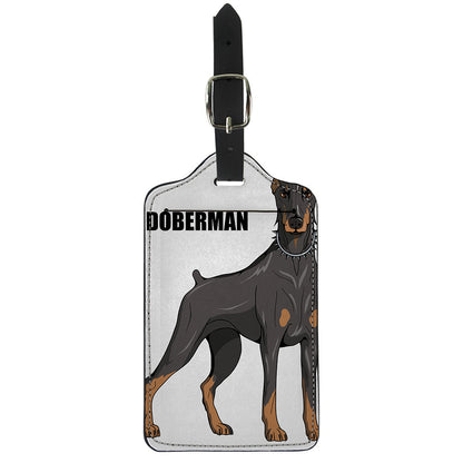 Doberman Pinscher Print Luggage Tag