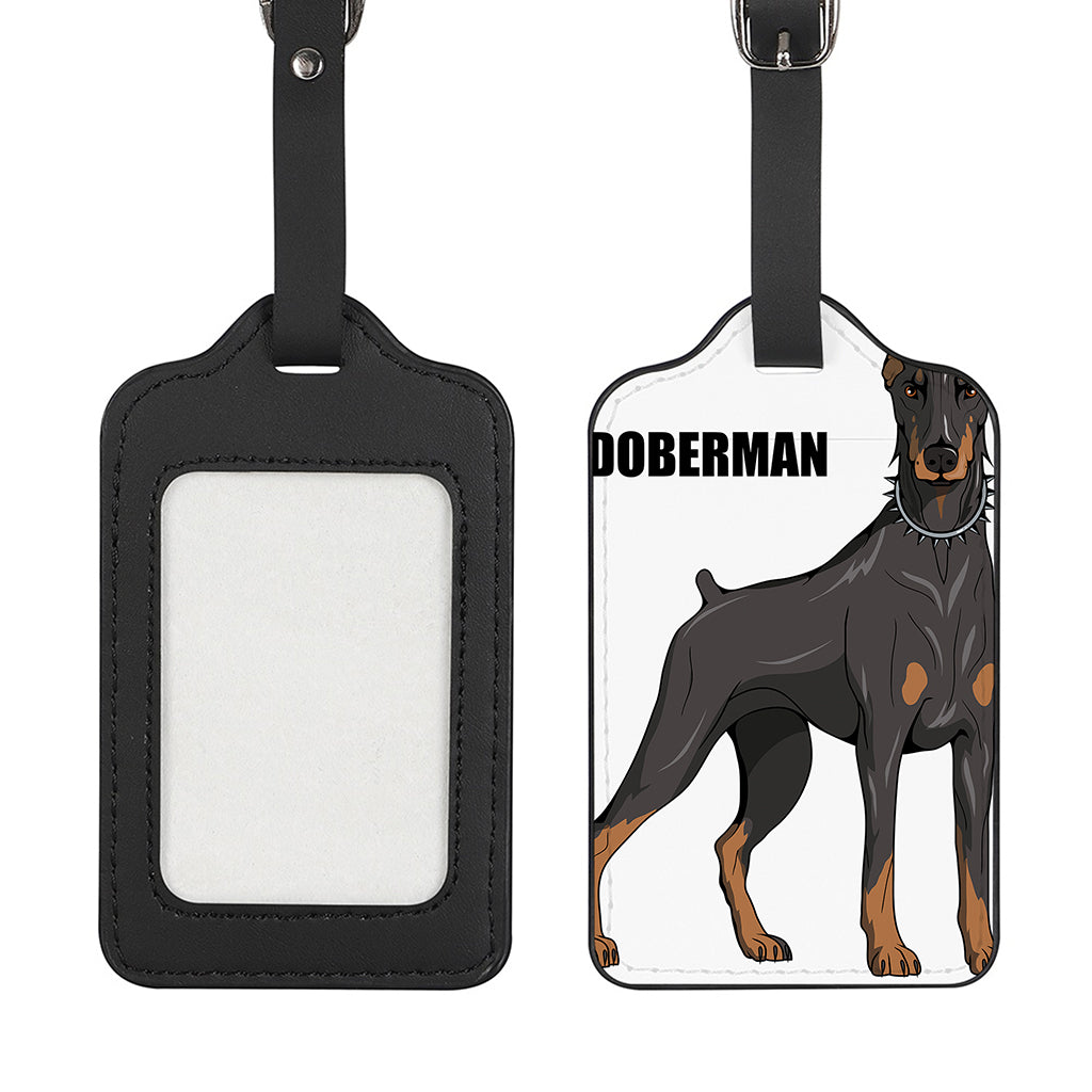 Doberman Pinscher Print Luggage Tag