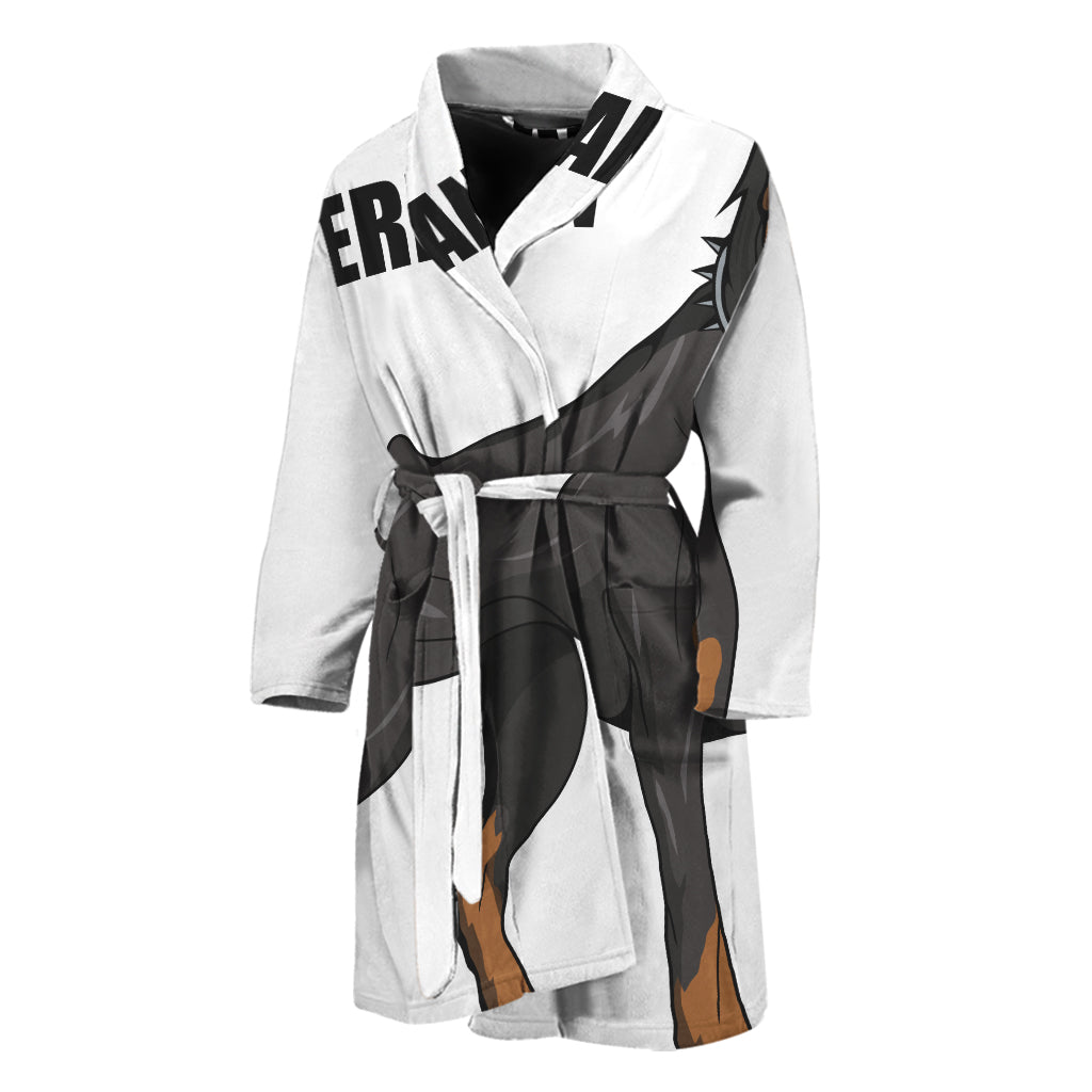Doberman Pinscher Print Men's Bathrobe