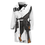 Doberman Pinscher Print Men's Bathrobe