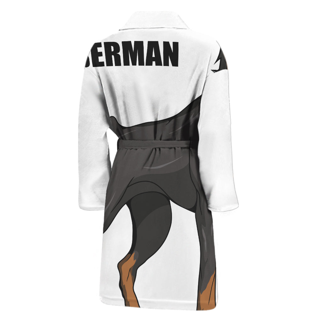 Doberman Pinscher Print Men's Bathrobe