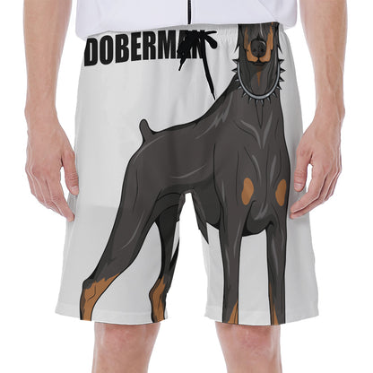 Doberman Pinscher Print Men's Beach Shorts