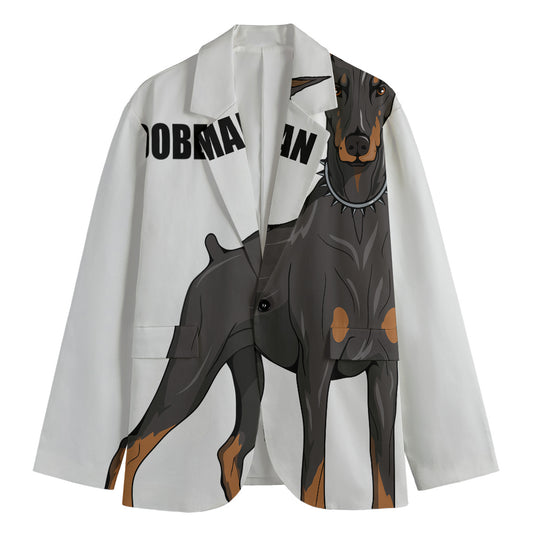 Doberman Pinscher Print Men's Blazer