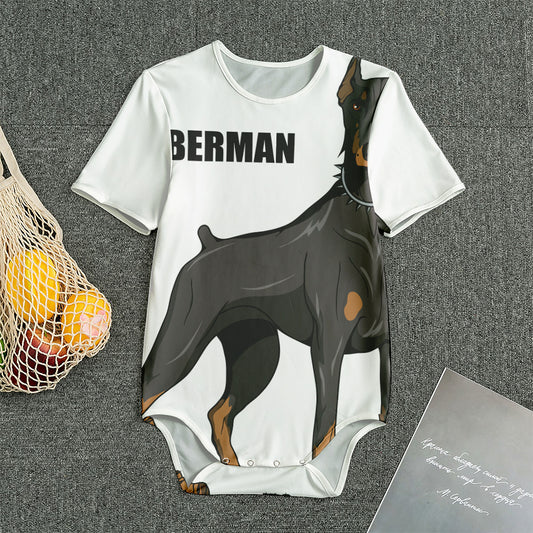 Doberman Pinscher Print Men's Bodysuit