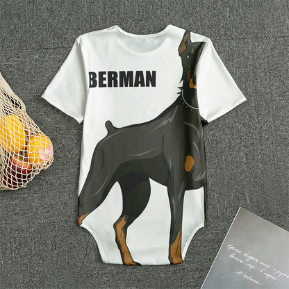 Doberman Pinscher Print Men's Bodysuit