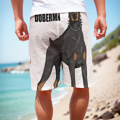 Doberman Pinscher Print Men's Cargo Shorts