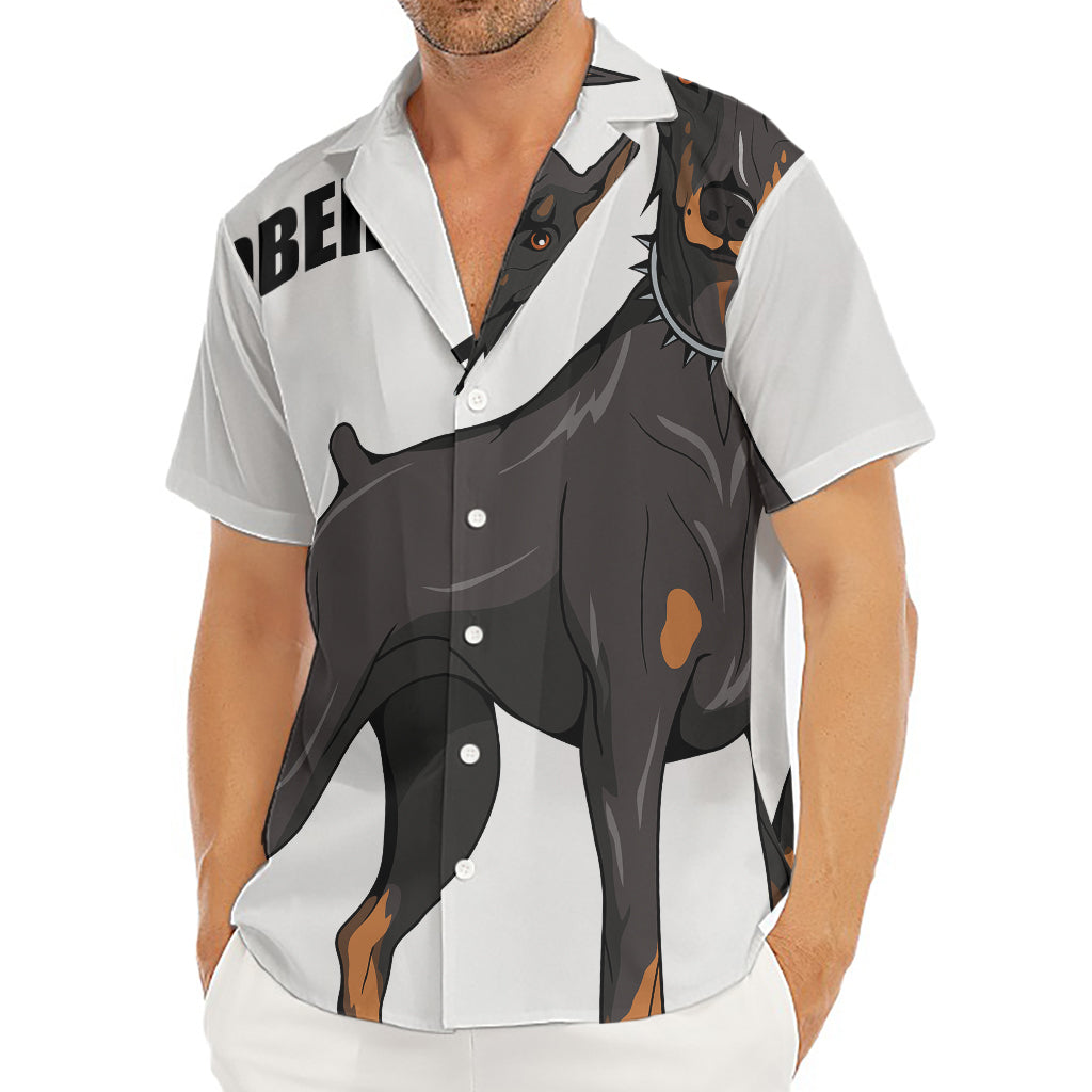 Doberman Pinscher Print Men's Deep V-Neck Shirt