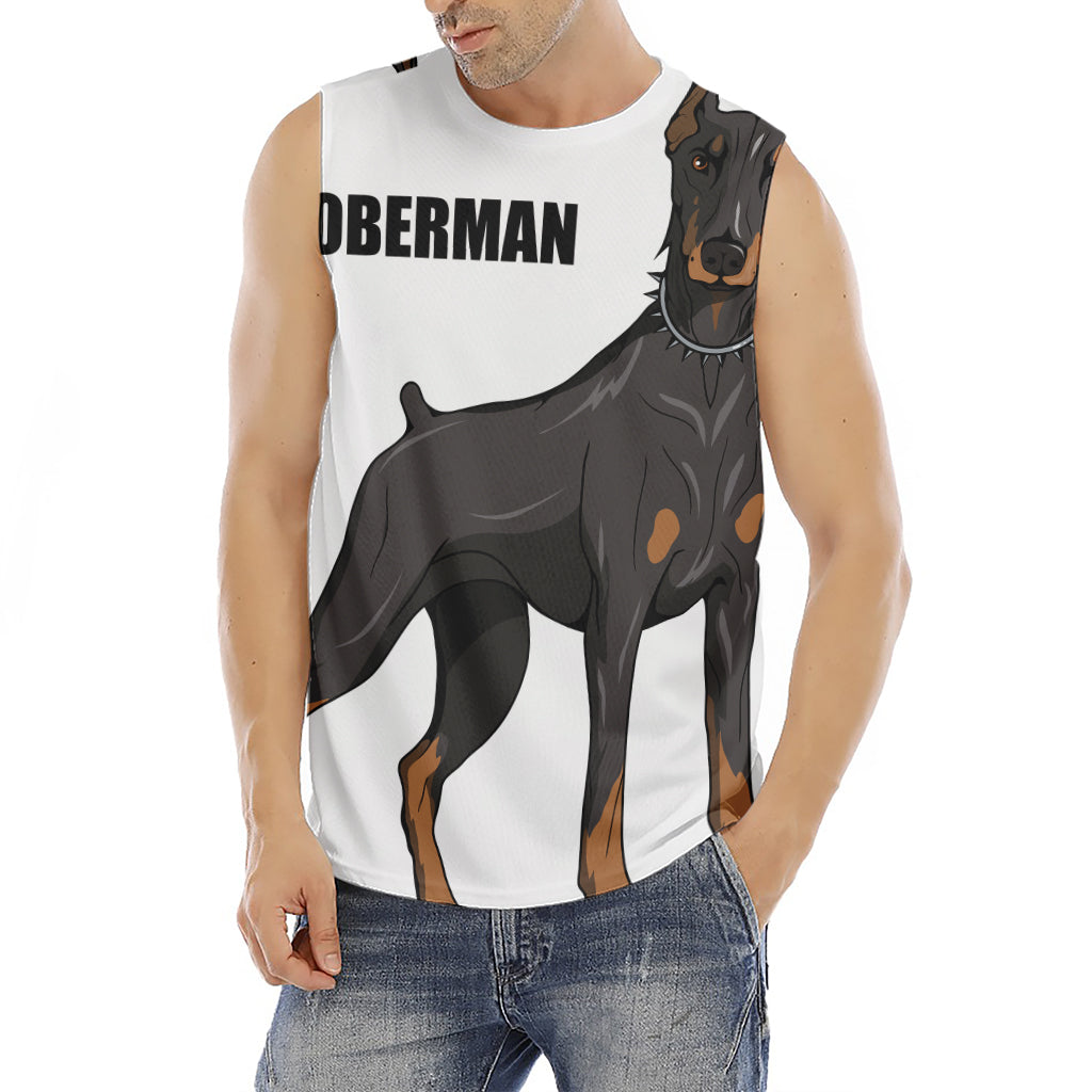 Doberman Pinscher Print Men's Fitness Tank Top