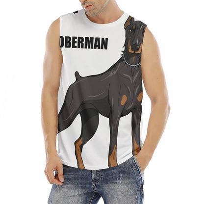 Doberman Pinscher Print Men's Fitness Tank Top