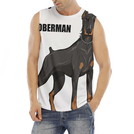 Doberman Pinscher Print Men's Fitness Tank Top