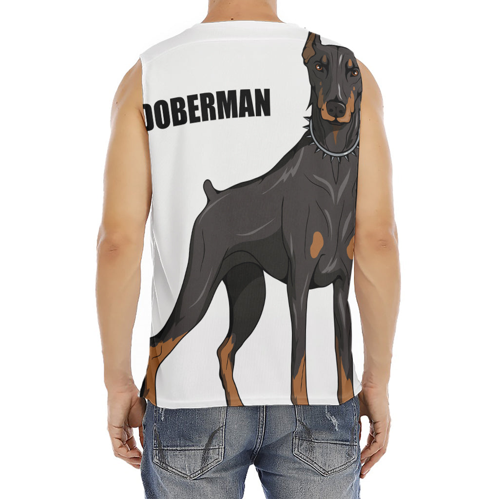 Doberman Pinscher Print Men's Fitness Tank Top