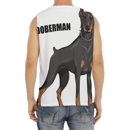 Doberman Pinscher Print Men's Fitness Tank Top