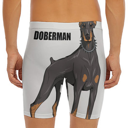 Doberman Pinscher Print Men's Long Boxer Briefs