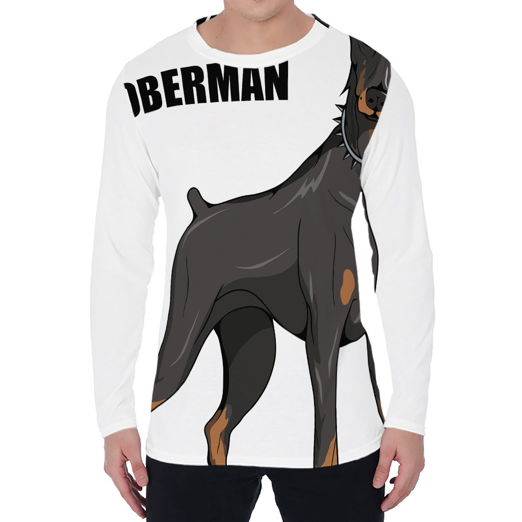 Doberman Pinscher Print Men's Long Sleeve T-Shirt