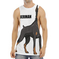 Doberman Pinscher Print Men's Muscle Tank Top