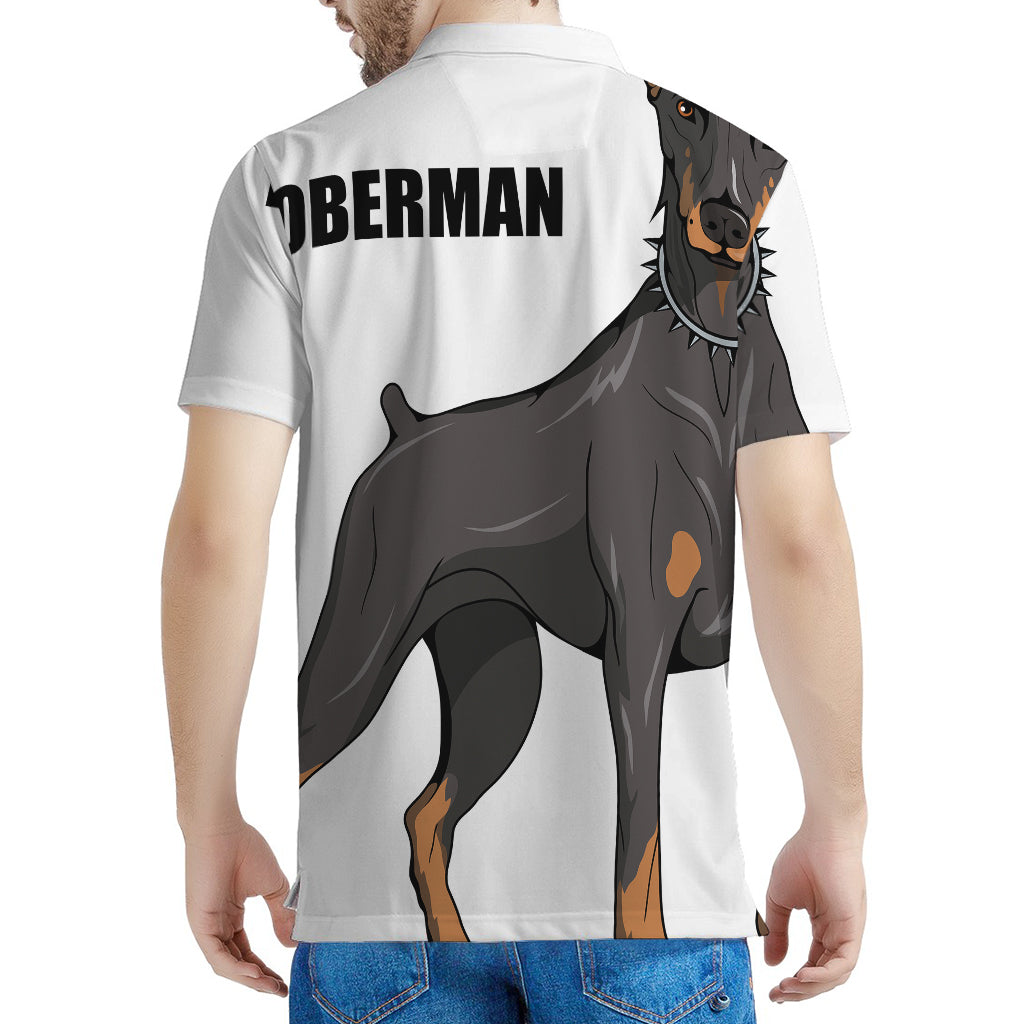 Doberman Pinscher Print Men's Polo Shirt