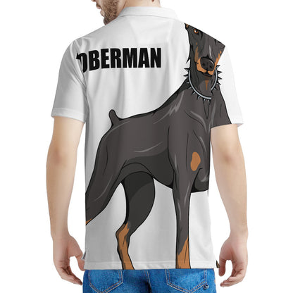 Doberman Pinscher Print Men's Polo Shirt