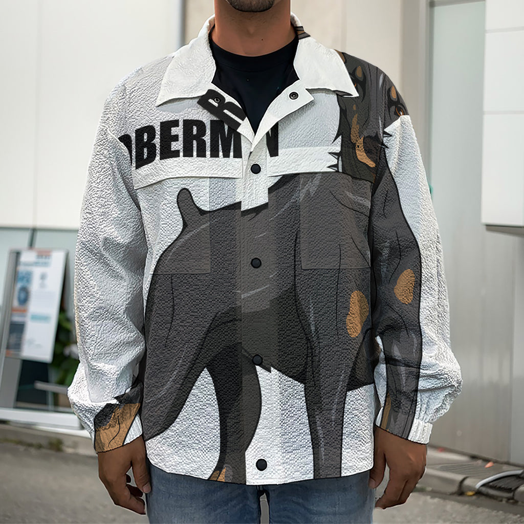 Doberman Pinscher Print Men's Shirt Jacket