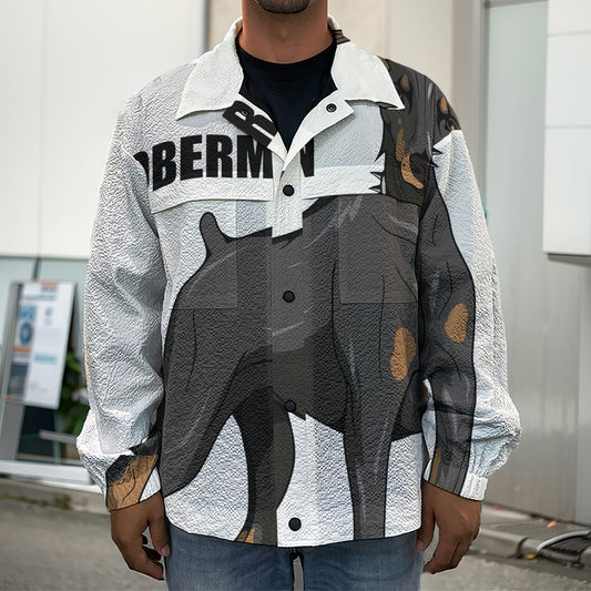 Doberman Pinscher Print Men's Shirt Jacket