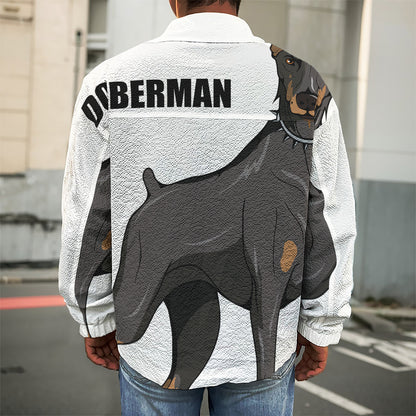 Doberman Pinscher Print Men's Shirt Jacket