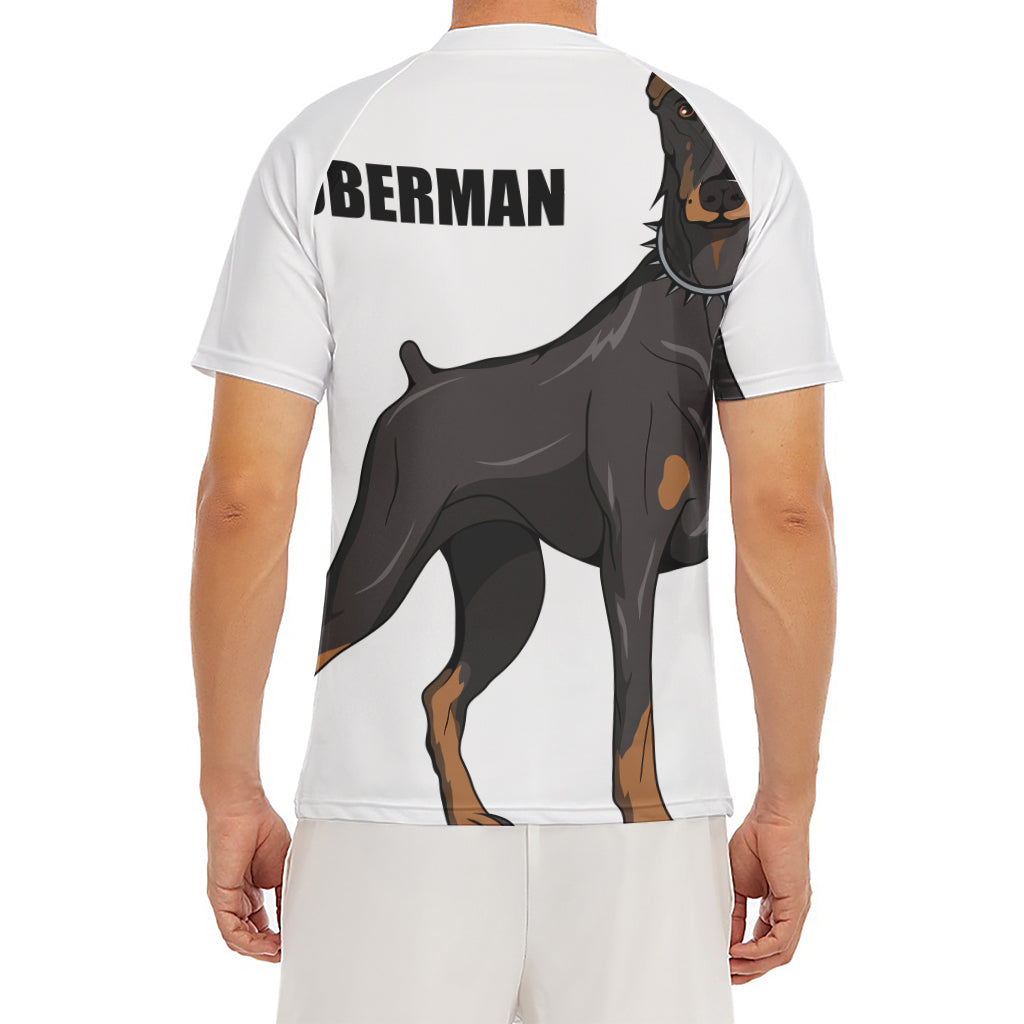 Doberman Pinscher Print Men's Short Sleeve Rash Guard