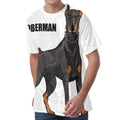 Doberman Pinscher Print Men's Velvet T-Shirt