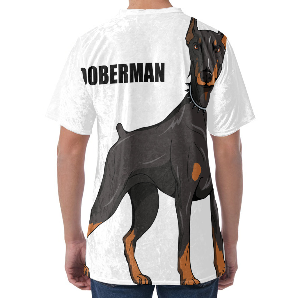 Doberman Pinscher Print Men's Velvet T-Shirt