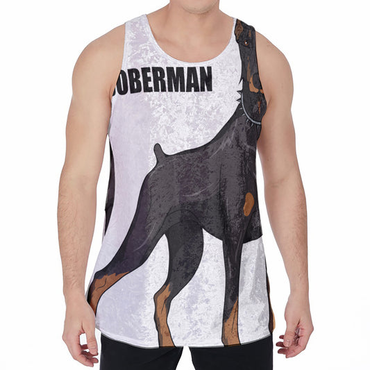 Doberman Pinscher Print Men's Velvet Tank Top