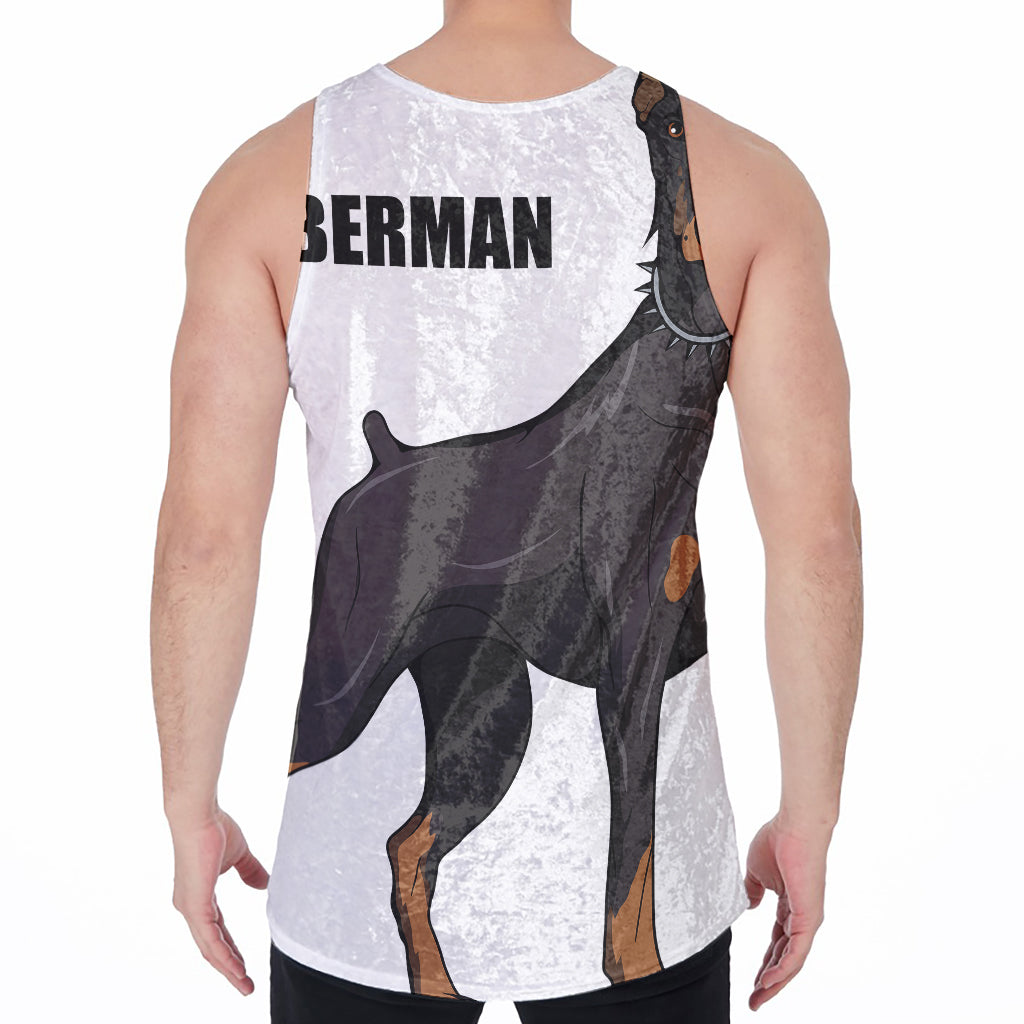 Doberman Pinscher Print Men's Velvet Tank Top