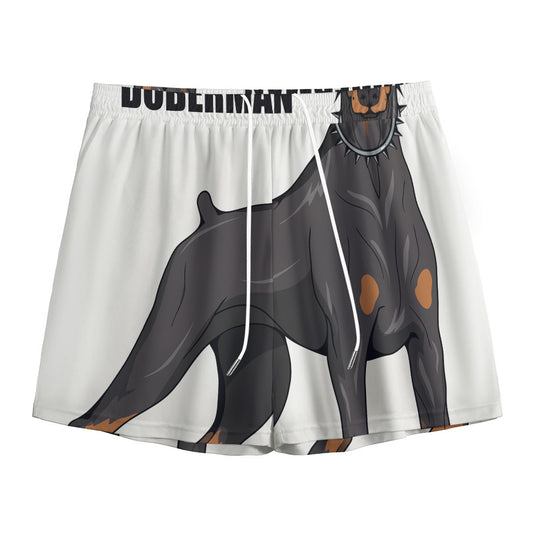 Doberman Pinscher Print Mesh Shorts