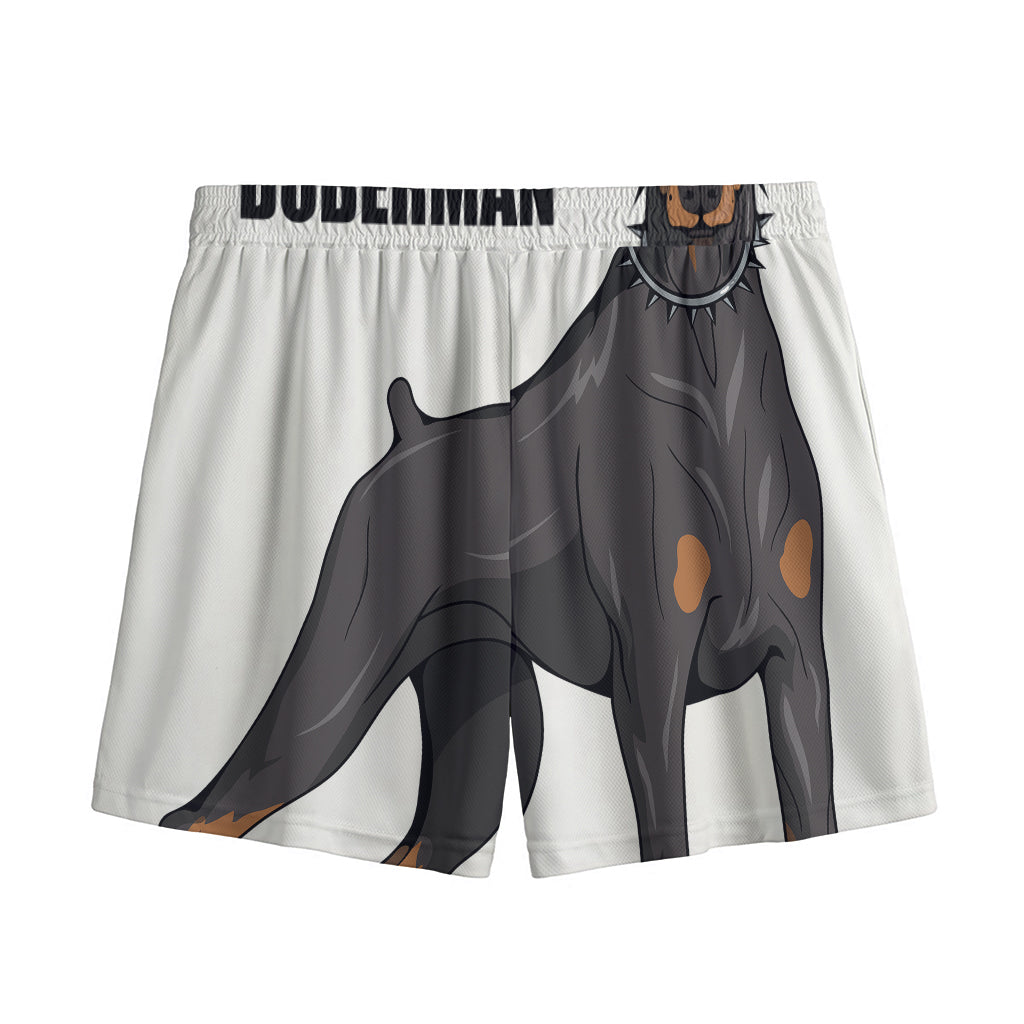 Doberman Pinscher Print Mesh Shorts