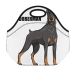 Doberman Pinscher Print Neoprene Lunch Bag